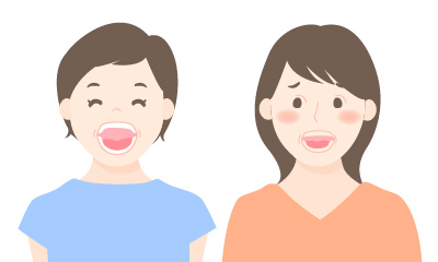 ホワイトニングと女性二人
